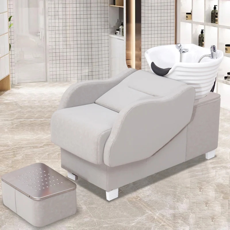 Beauty Head Spa Shampoo Chair Water Machine Hairdressing Stylist Shampoo Chair Treatment Hair Cadeira Salon Furniture LJ50SC