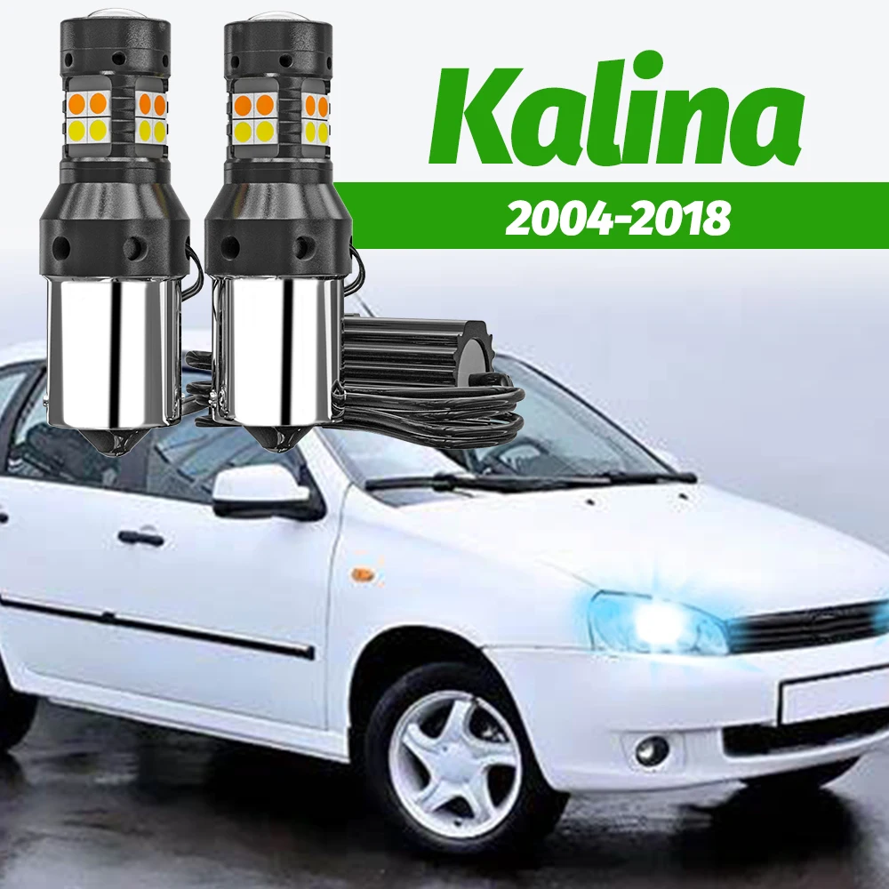 2 Stück Dual-Mode-Blinker + Tagfahrlicht Zubehör LED DRL für Lada Kalina 1117 1118 1119 2194 2192 2004-2018