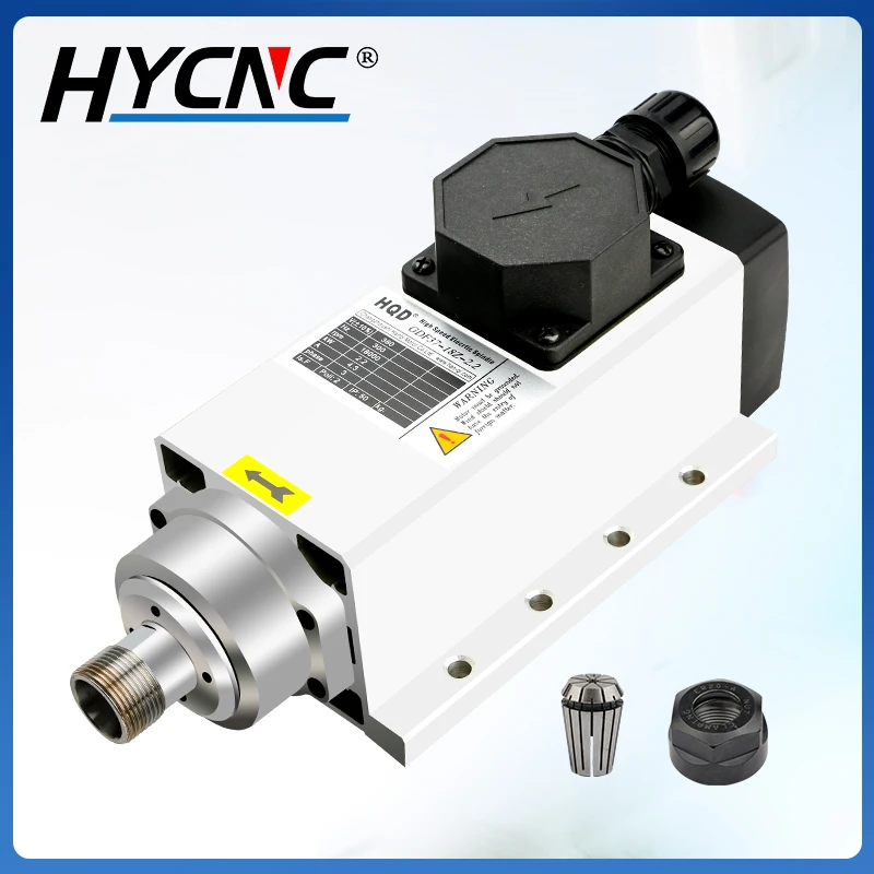 CNC空冷スピンドルモーター,er20,4ベアリング取り付けフランジ,サイドホール,ボール盤,2.2kw,220v