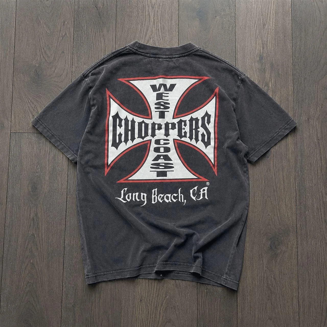 Summer Cotton Streetwear West Coast Choppers Tide Brand Print Short Sleeve Tshirt Retro HighStreet Clothing Casaul Loose Top Tee