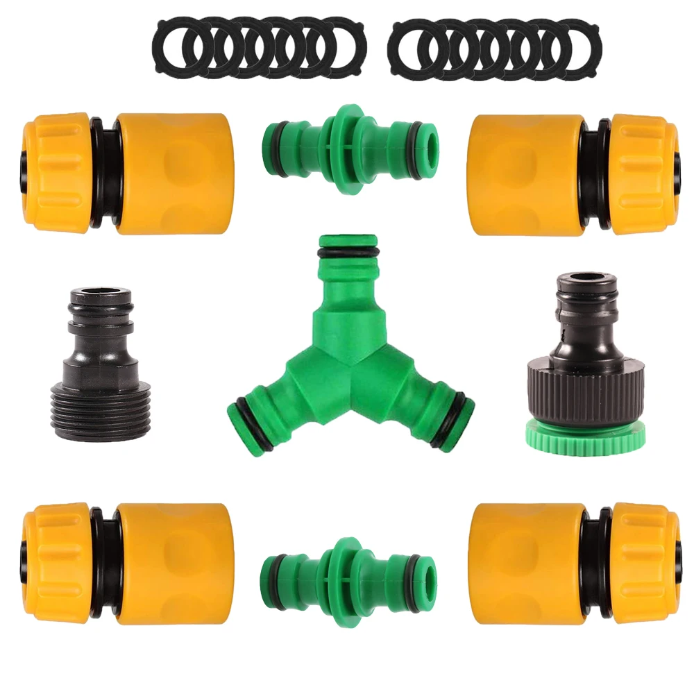 

1/2 ''Inch Quick Coupling Hose Joint Plastic Quick Faucet Kit Garden Tube Drip Irrigation System Connector Fit Garden Hose