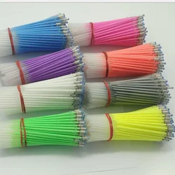 15Pcs Candy Colored DIY Purple Blue Pink Pen Replacement Writing Highlighter School Supplies Stationery Store Rods Black Card