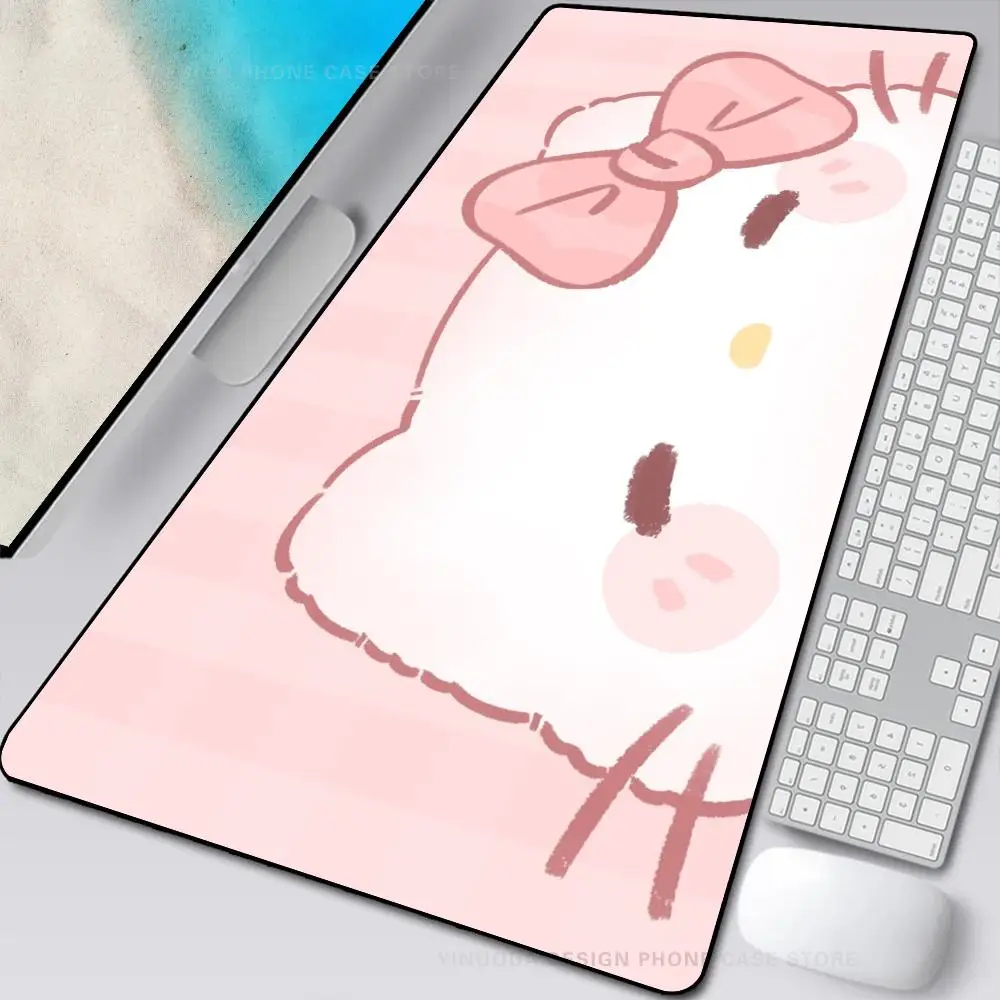 MINISO Sanrio Kawaii Cute Cat Hello Kitty Cinnamoroll Kuromi My Melody Mousepad  Mouse Mat Desk Mat With Pad gaming accessories