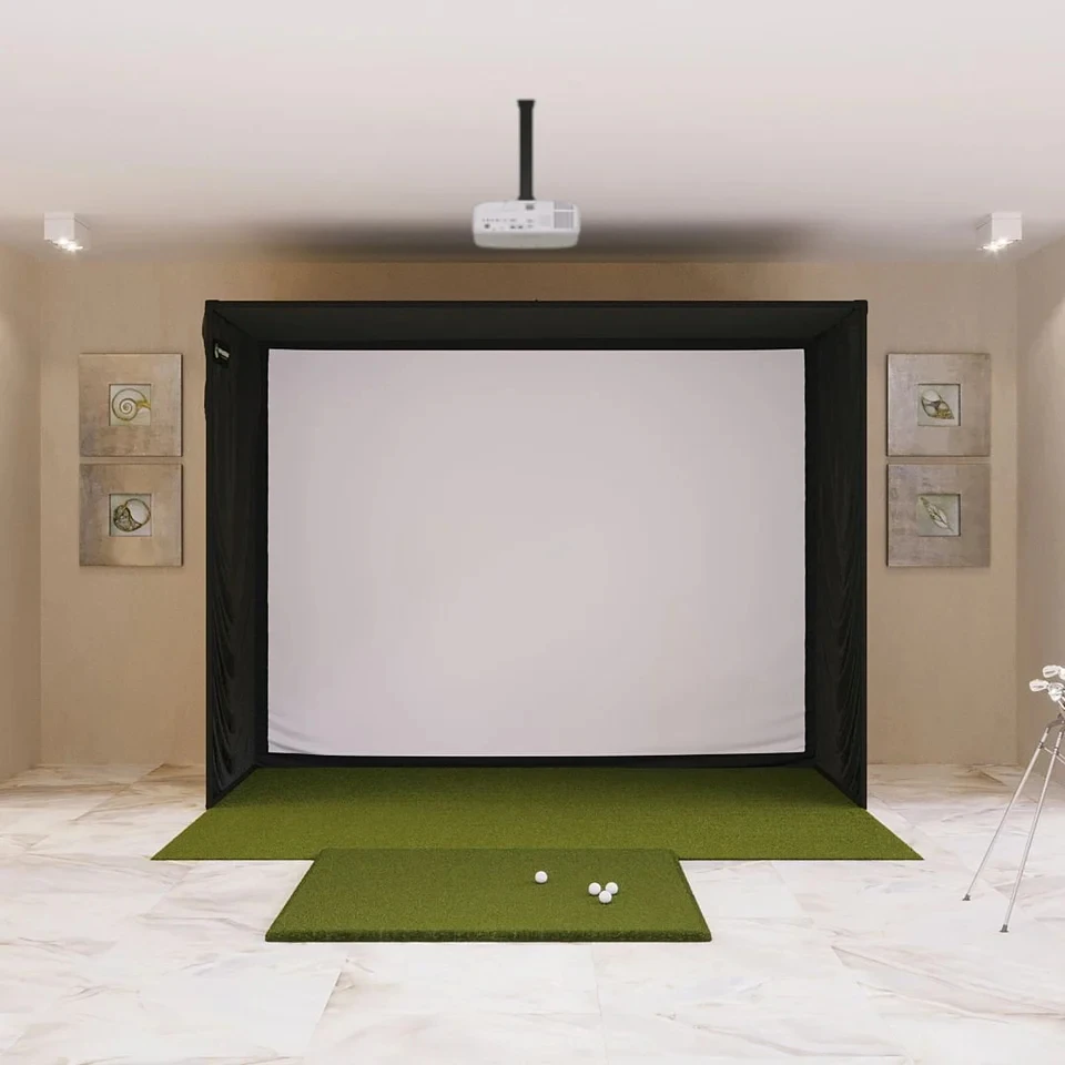 Taille personnalisée, logo personnalisé, cage de protection d'écran haute qualité 4k HD, simulateur de golf portable.