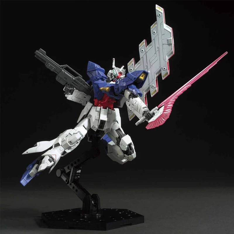 Bandai oryginalna oryginalna figurka Gundam zestaw modeli do składania HGUC 1/144 AMS-123X-X Moon Gundam kolekcja Model postaci zabawki dla dzieci prezenty