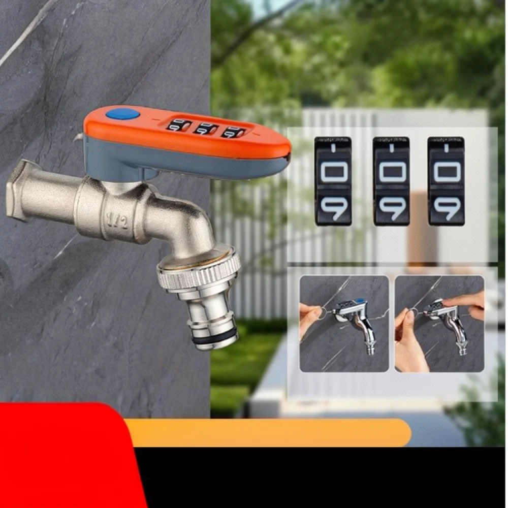 Anti Theft Outdoor Faucet Lockable Water Tap Durable Zinc Alloy Spout For Garden Patio Laundry Washing Machine Heavy Flow