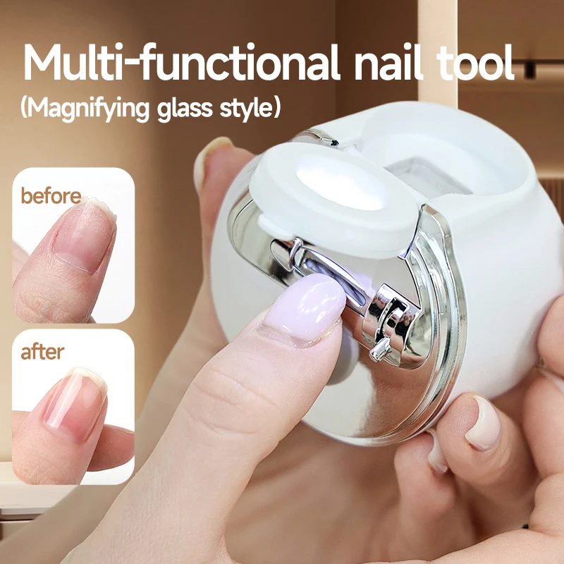 

Multifunctional Electric Nail Clipper with LED Light Magnifying Glass for Nail Grinding Nail Art Suitable for Infants and Adults