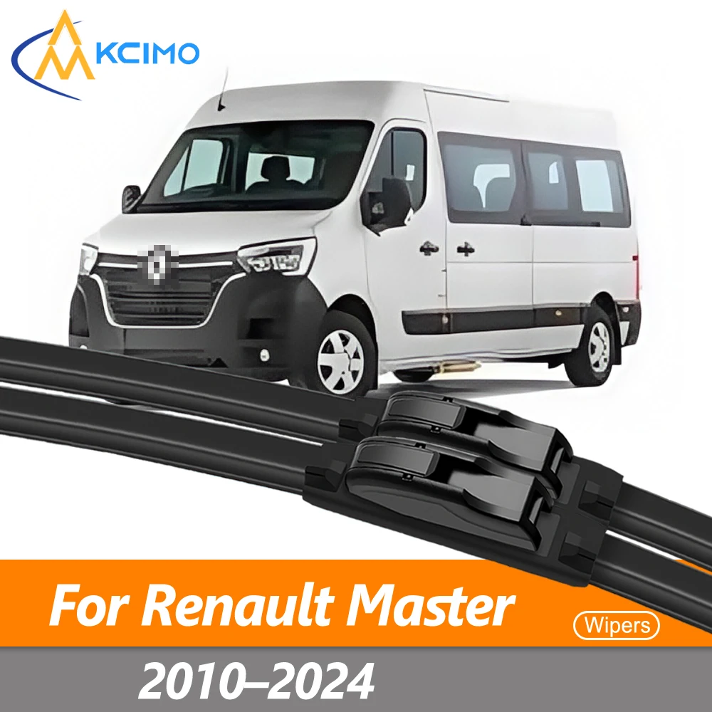 2PCS Front Windshield Wiper Blades Set For Renault Master 2010-2024 Quiet Streak-Free Wiping High Performance Rubber Wipers