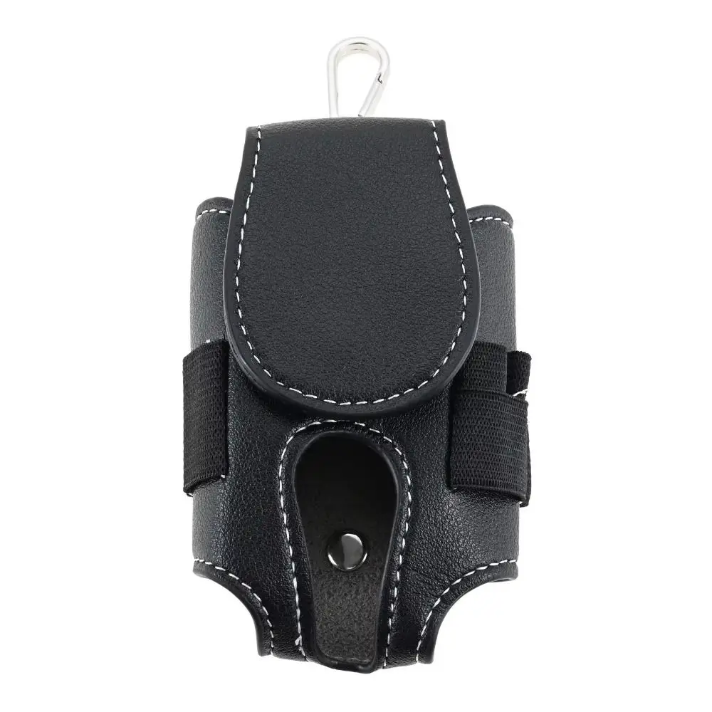 Portable Golf Ball Pouch PU Leather Waist-Hanging Mini Golf Ball Bag Metal Buckle Lightweight Golf Tee Set Bag Outdoor Golf