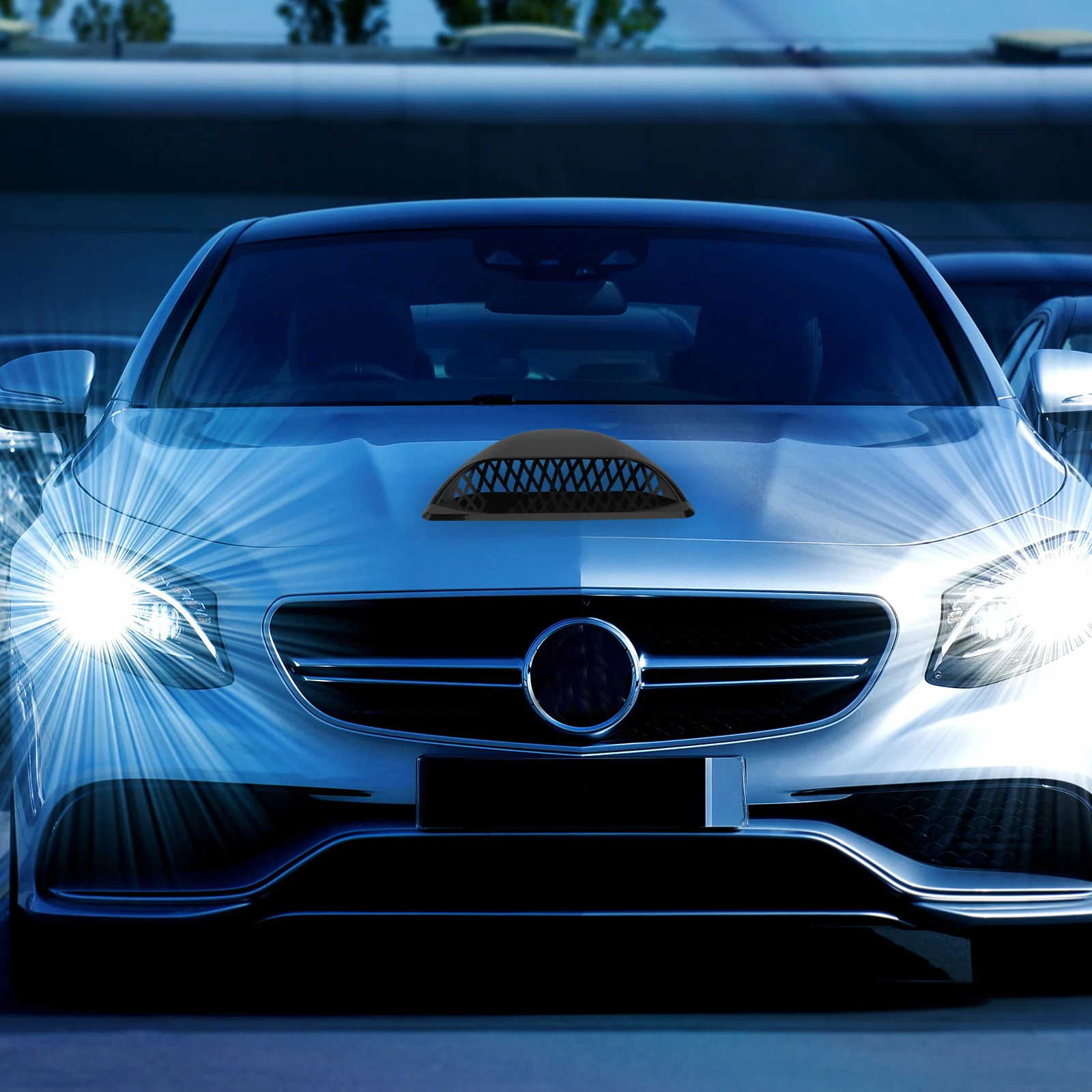 

Simulated Airflow Strip Hood Air Flow Decoration Sturdy Material Easy to Install Universal Car Air Flow Sticker Ornament