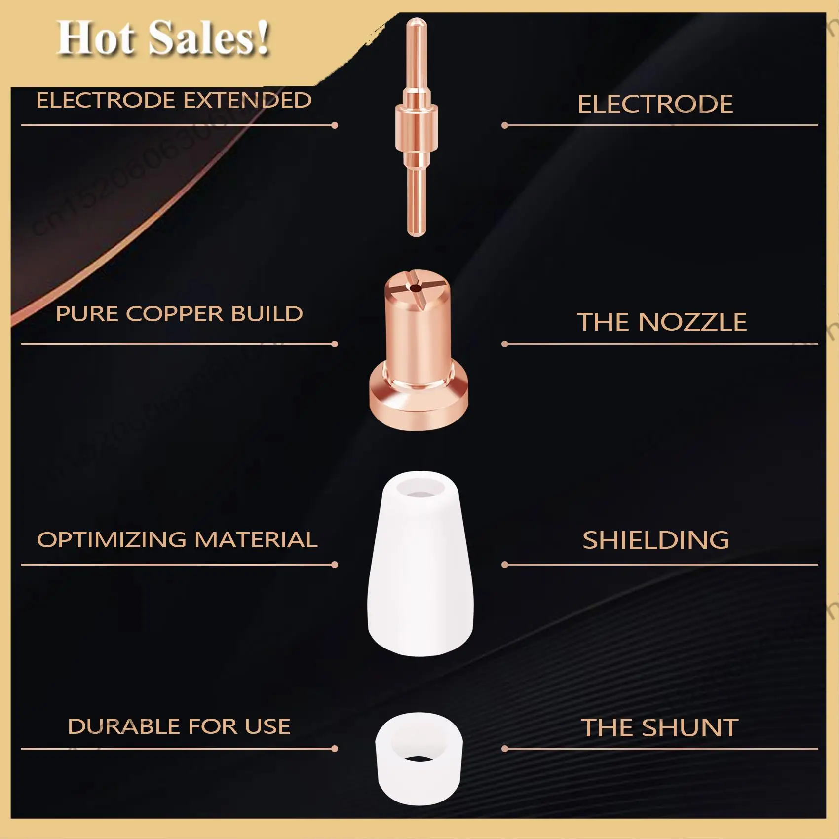 -HOPE 65 Stuks Plasmasnijder Tip Elektroden & Nozzles Kit Verbruiksartikelen Accessoires Voor PT31 30 40 50 Plasmasnijder Lassen