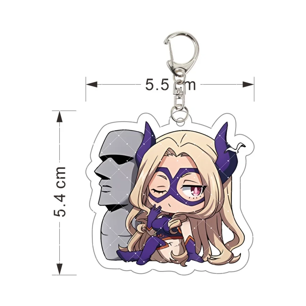 MHA My Hero Academia 5.5cm Acrylic Keyring Q Version Character Pendant Deku Uraraka Mount Lady All Might Anime Bag Charm Gift