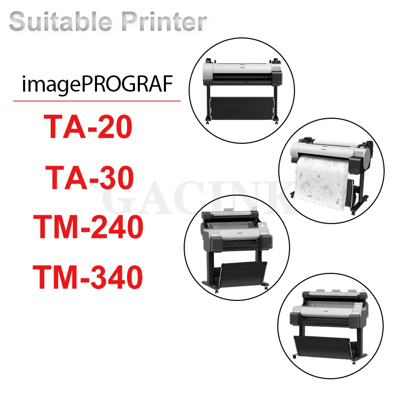 Imagem -06 - Cartucho de Tinta Completo com Tinta Pigmentada Compatível para Canon Imageprograf Tm240 Ta-20 Ta30 Tm-340 55ml