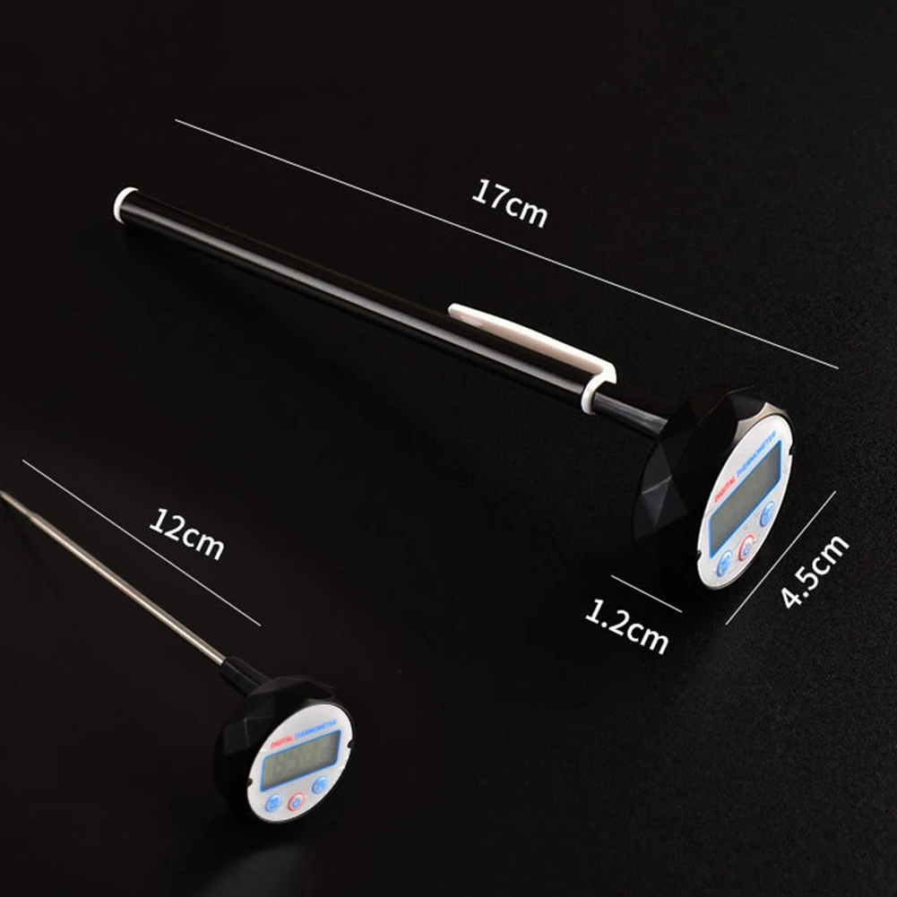 (A02R] Espresso Stainless Steel Thermometer for Temperature Control When Frothing Milk,for Kitchen,BBQ,Food,Steak,Turkey,Milk