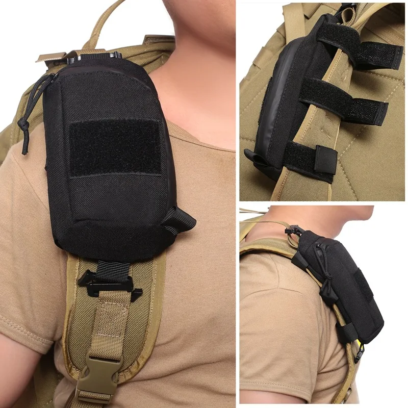 Mochila táctica con correa para el hombro, bolsa Molle, herramienta EDC, soporte para teléfono, deportes al aire libre, senderismo, accesorios de caza, riñonera