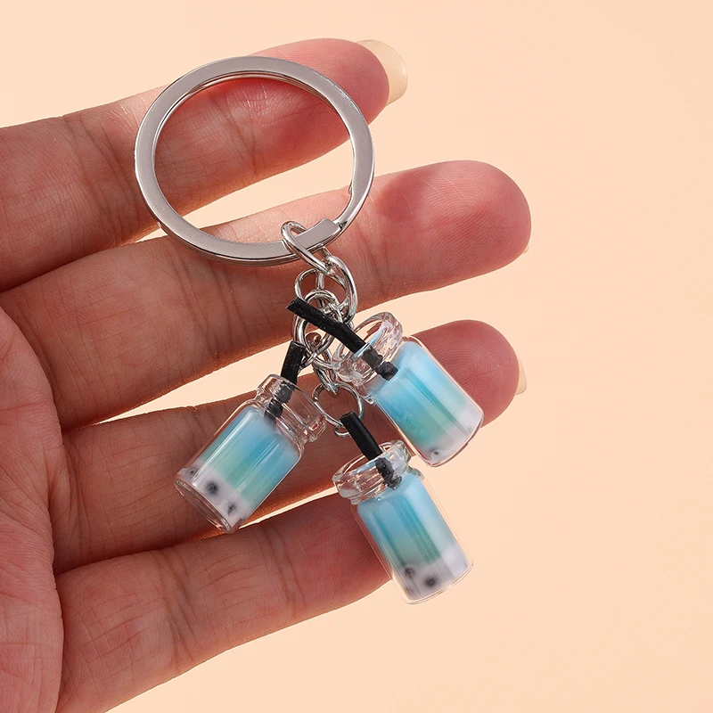 Niedlicher Sommer-Getränkeflaschen-Schlüsselanhänger für Frauen und Männer, Autoschlüssel, Handtaschenanhänger, Schlüsselketten, DIY-Schmuckzubehör – Detail 2