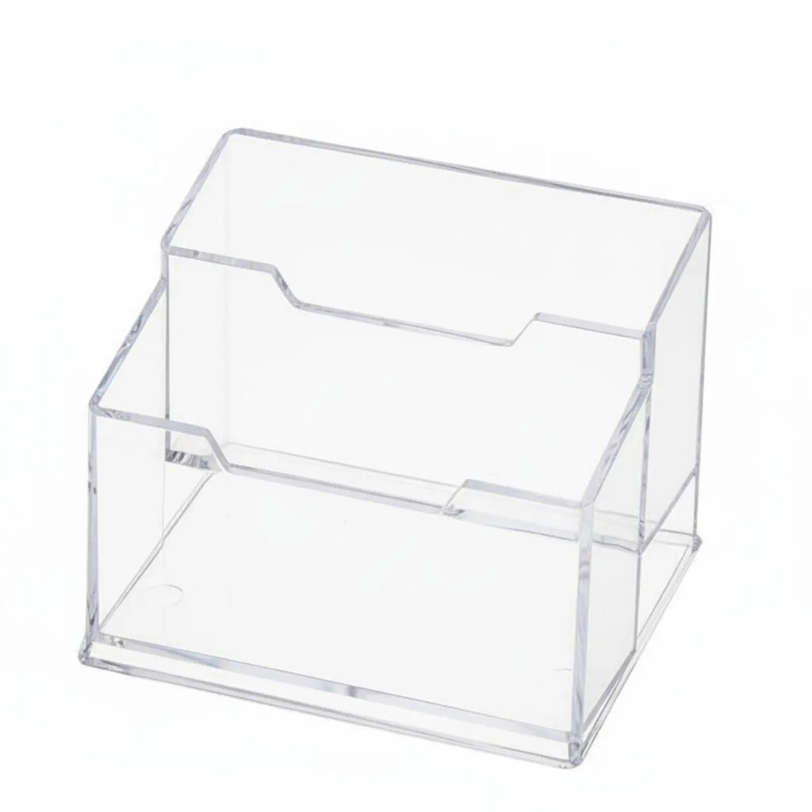 Modern Acrylic Business Card Organizer Holder for Desk Counter Display Case with Clear Finish for Professional Office Setup