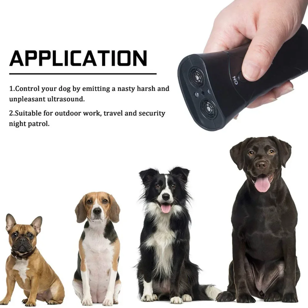 Pet Dog Repeller Anti Barking Stop Bark Training Device Trainer LED Ultrasonic Anti Barking Ultrasonic Without Battery Wholesale