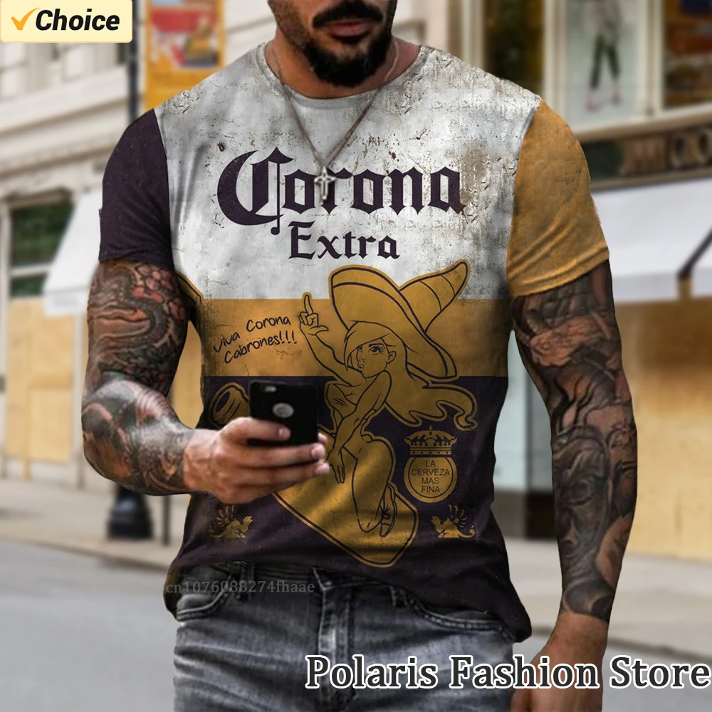 Munich Oktoberfest Beer Corona T Shirt Men Vintage Tee Shirt Summer Short Sleeve Tshirts Clothes Retro Oversized Tops