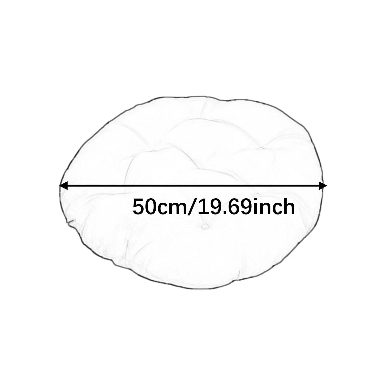Hanging Egg Chair Cushion Seating Pad 19.69inch Decoration Stylish Portable Replacement Rocker Chair Cushion for Garden Sofa