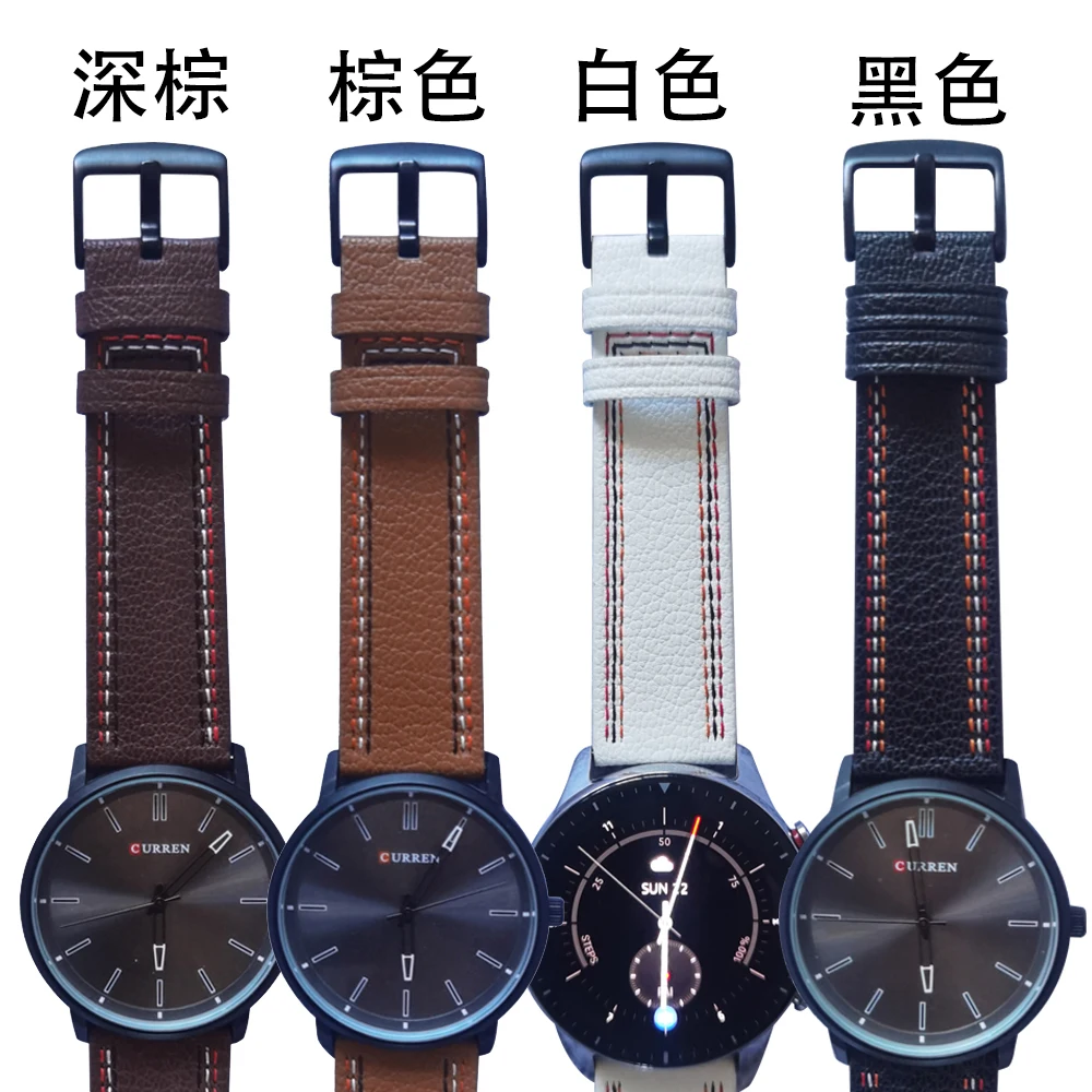 22mm couro substituível inteligente correias para xiaomi relógio s1 versão global banda para miwatch s1 cor ativa 2 pulseira pulseiras