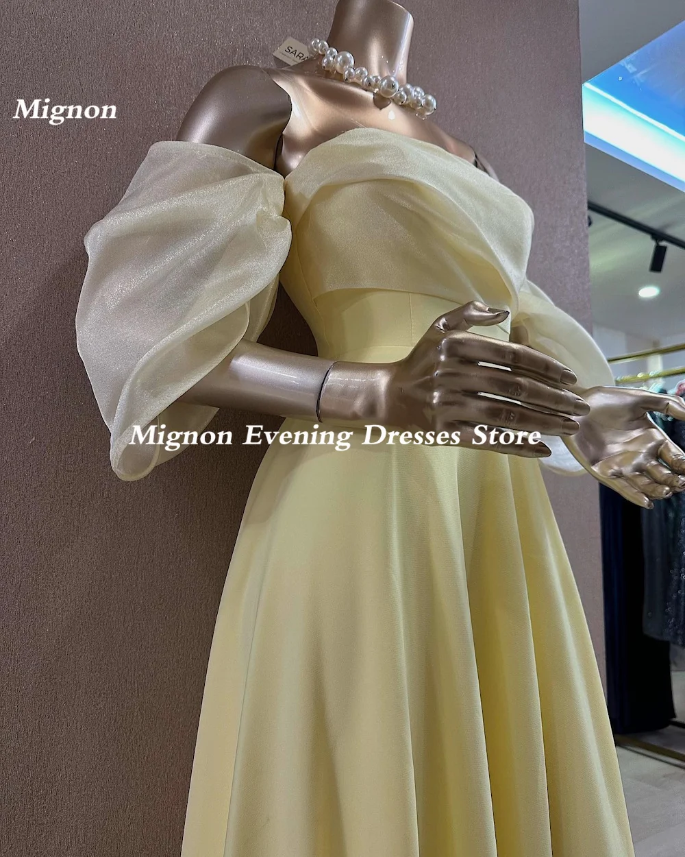 Mignon Satin A-ligne sans bretelles à volants robe de Rhpour les femmes, longueur de rinçage, saoudien, élégant, robe de soirée formelle, populaire, 2023