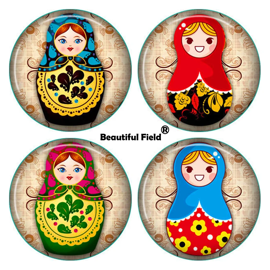 10mm 12mm 25mm 14mm 16mm 18mm 20mm 30mm Photo Pattern Round Glass Cabochons Dolls