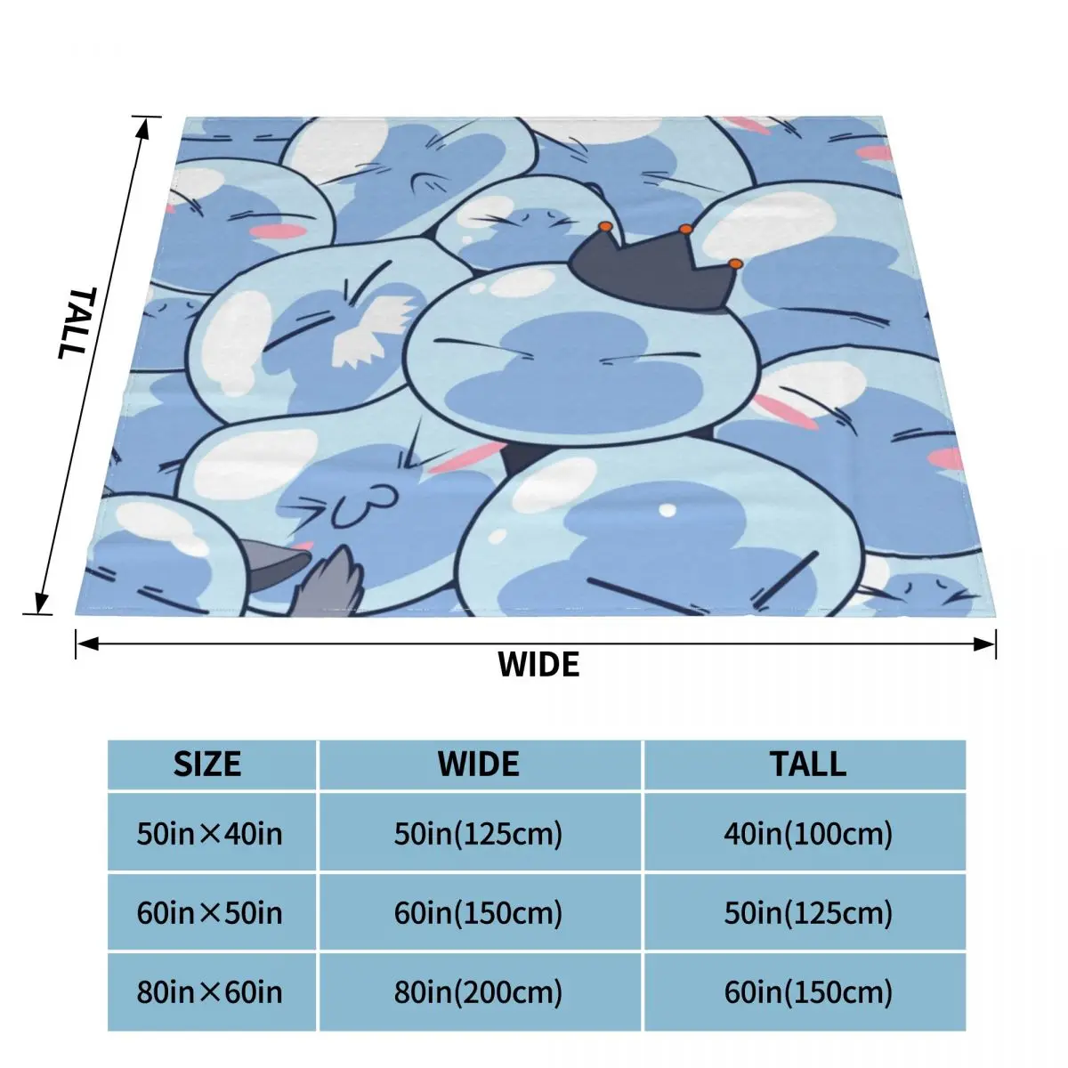 Rimuru Tempest Pattern That Time I Got Reincarnated As A Slime Blankets Flannel Summer Throw Blankets for Home Office Bedspread