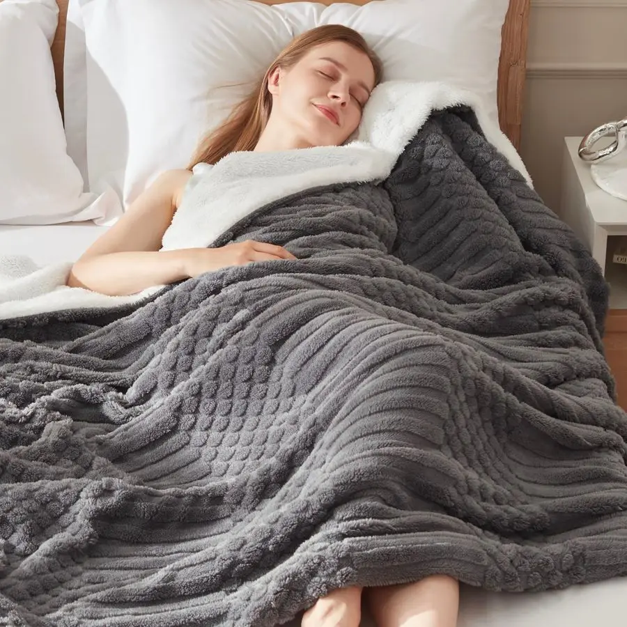 

Blanket Twin Size Fast Warming with 6 Heat Settings amp 4 Hours AutoOff, Electric Bed Blanket for Couch, 62x84, London Grey