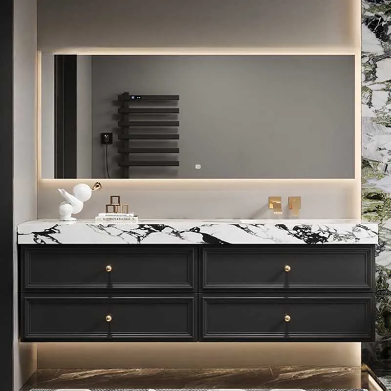 

Large Oak Modern Cabinet Luxury Ceramic Mirror Sink Bathroom Cabinet Storage Wall Mounted Meuble Salle De Bain Salon Furniture