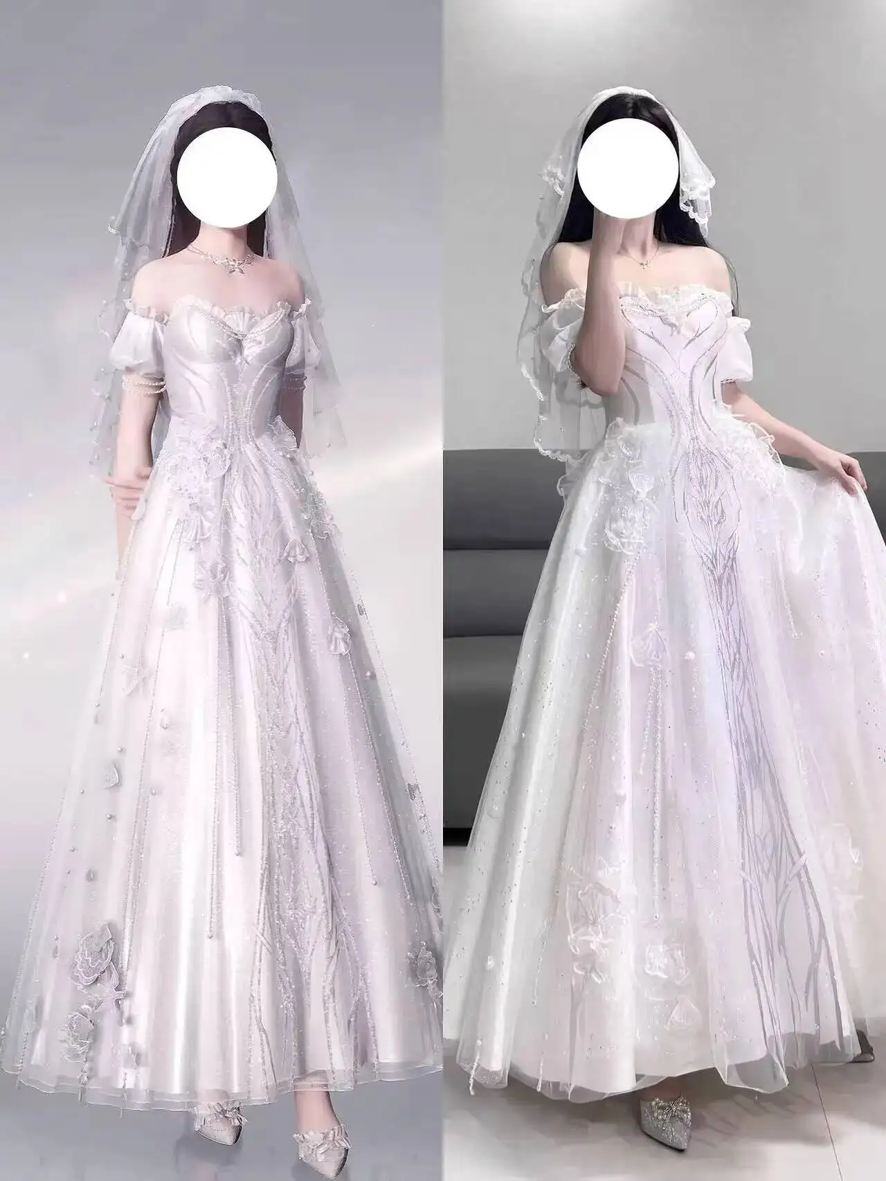 New Love And Deepspace Rafayel Qi Yu Women Custom Wedding Dress Tailor-made Riding The Waves To Create Blossoms Including A Veil