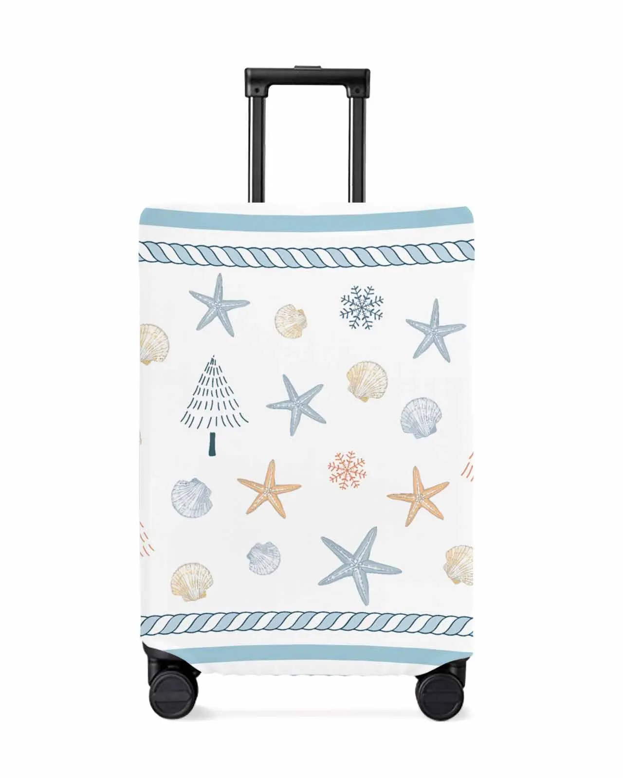 Starfish Snowflakes Christmas Protective Cover For Travel Accessories Suitcase Elastic Dust Case Protect Sleeve