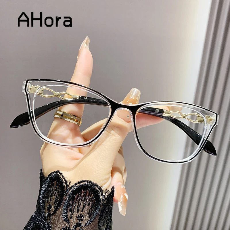 

Ahora New Retro Lady's Cat Eyes Reading Glasses Frame Blocking Blue Light Computer Presbyopia Eyeglasses Goggles 0...+4.0