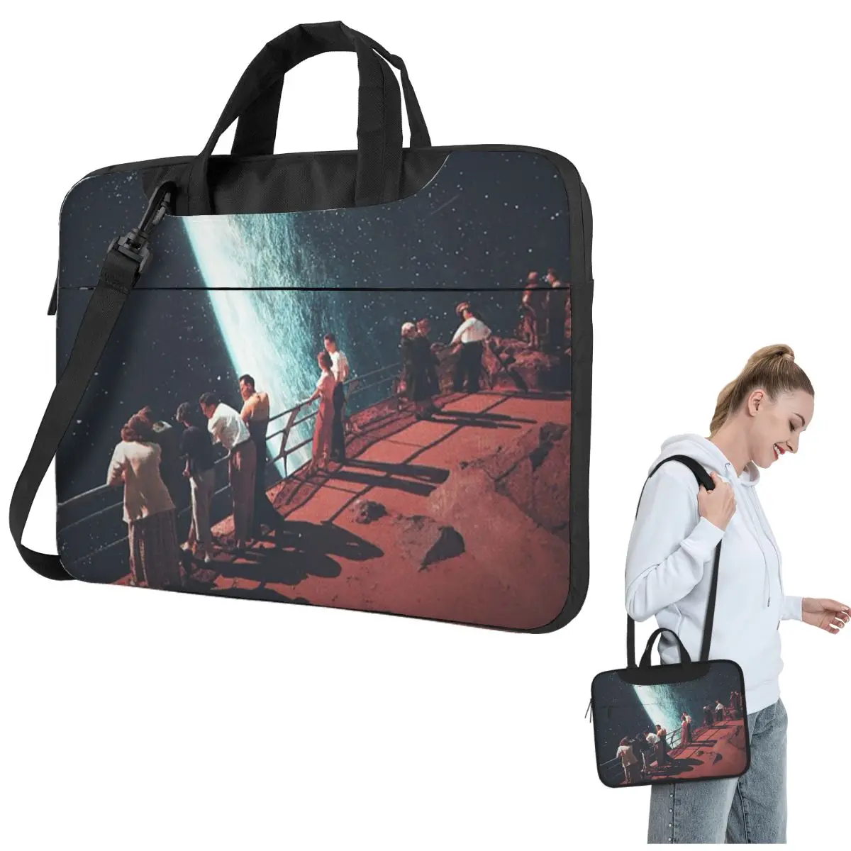 

Missing The Ones We Left Behind Crossbody Laptop Bag Case Computer Bag Resistant Protective Notebook Pouch for Lenovo