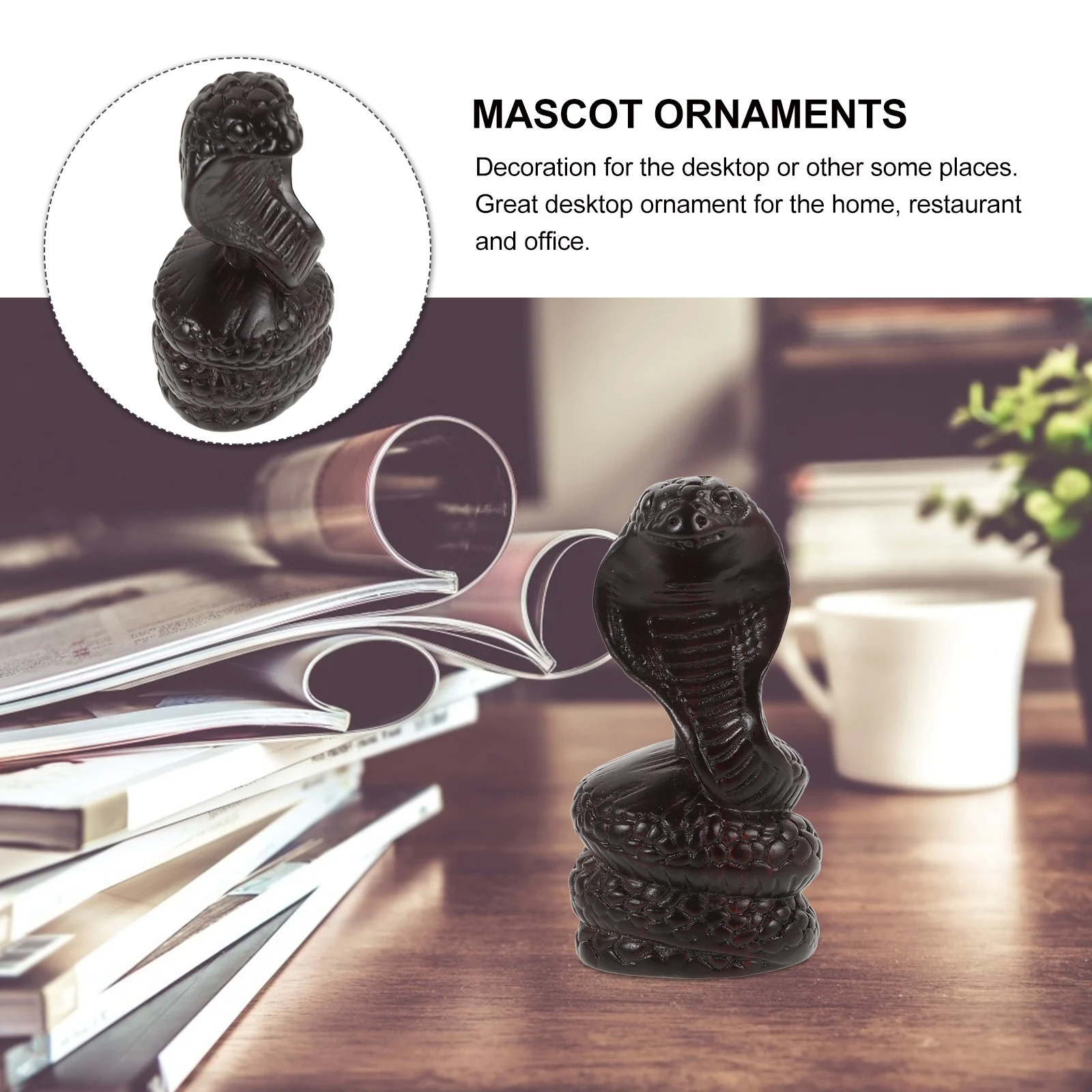 

Wood Carving Snake Ornaments Realistic Figures Decorative Snake Statue Fake Model Black Wood Garden Bonsai Desktop Prank Prop