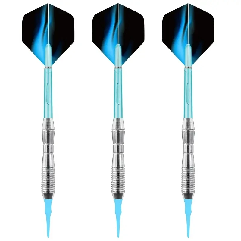 darts 3pcs of soft-tip  about 18g blue four-part assembly standard safety dart shaft Aurora Wing dart flight entertainment games