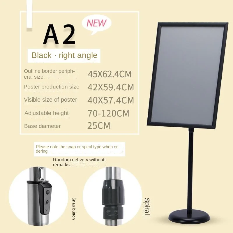 A3 A4 Sign Board Retractable Vertical Sign Board Shopping Mall Hotel Sign Board 4S Shop Special Metal Vertical Sign Display Rack