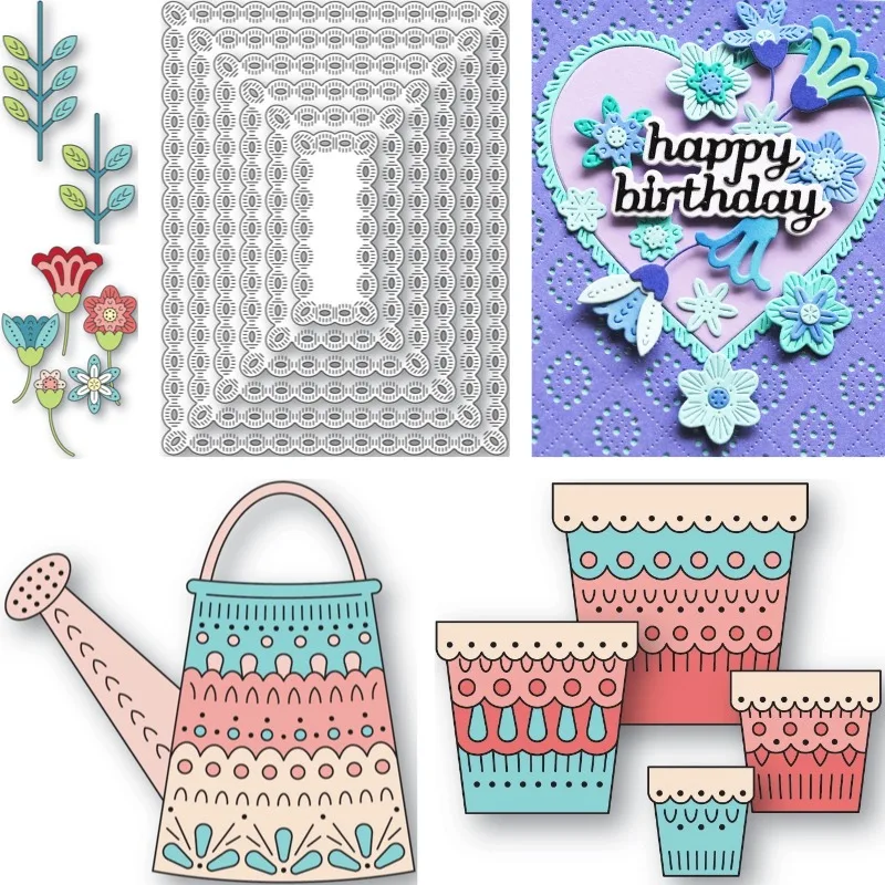 Scatter Flowers Metal Cutting Dies Scrapbook Diary Decoration Stencil Embossing Template DIY Greeting Card Handmade 2026 new