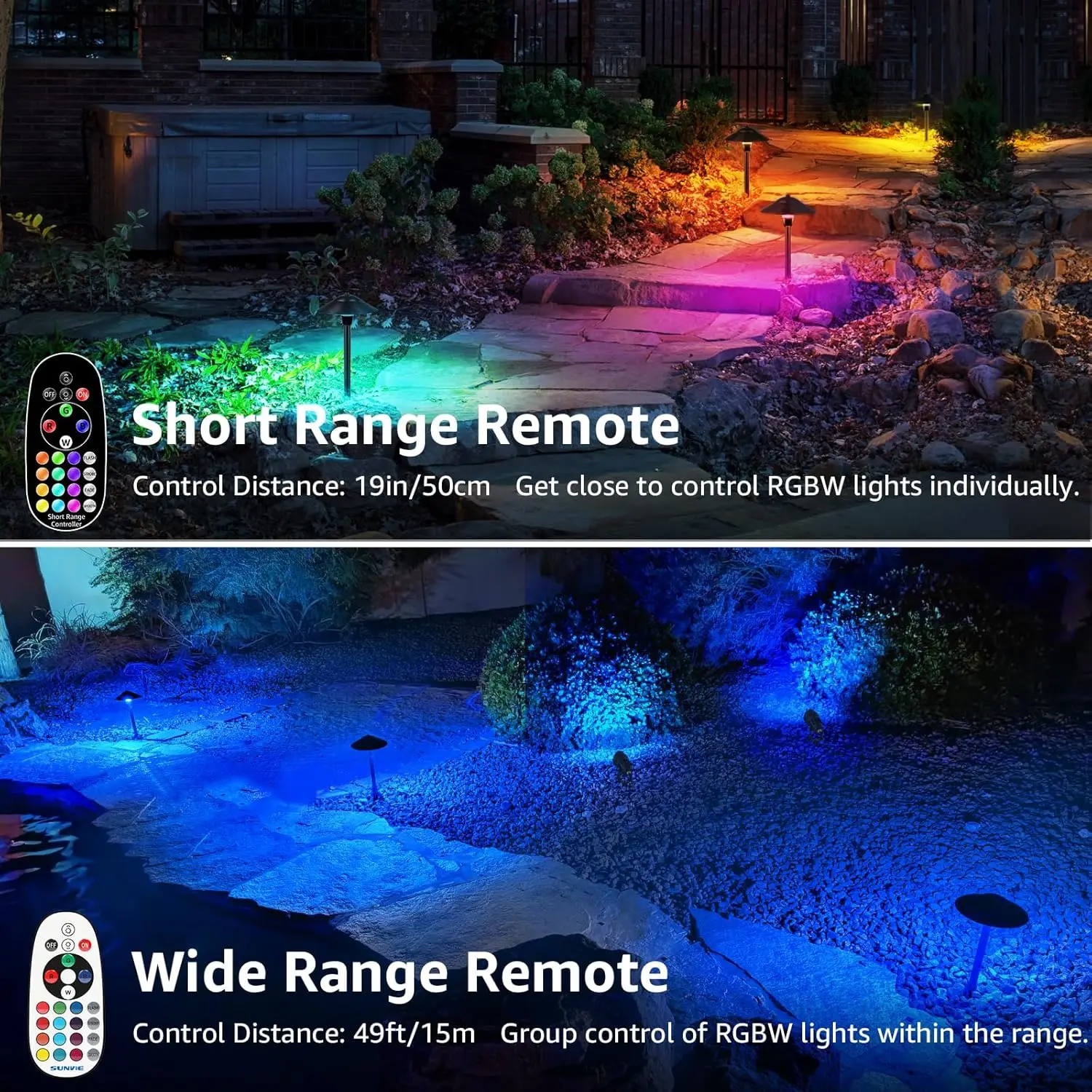 Lights 3W Color Changing Pathway Lights 12-24V Multi-Color Path Lights Waterproof