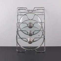 Wall Hanging Pot Cover Rack Kitchen Organizer Rack Five-Layer Pot Lid Metal Rust-Free Multifunctional Rack Pot Lid Storage Rack