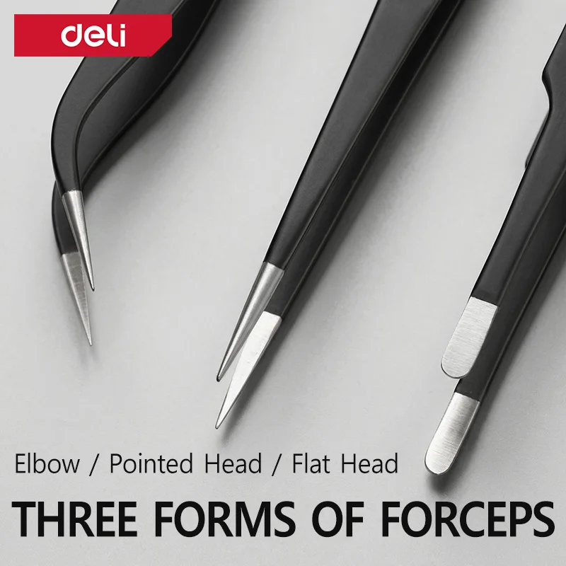 Stainless Steel Tweezers Set Sharp Flat Pointed Angled Tips For Jewelry Making Craft Work Splinter Removal And Detail Repair