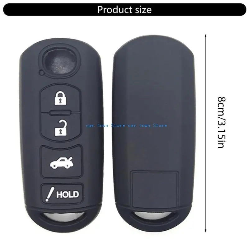 RXJE لينة سيليكون المطاط حالات مفاتيح السيارة فوب غطاء لتصفيف السيارة ل 2 3 6 Demio Atenza Axela CX5 CX-3 CX7 CX-9 3 4 CX30 #6