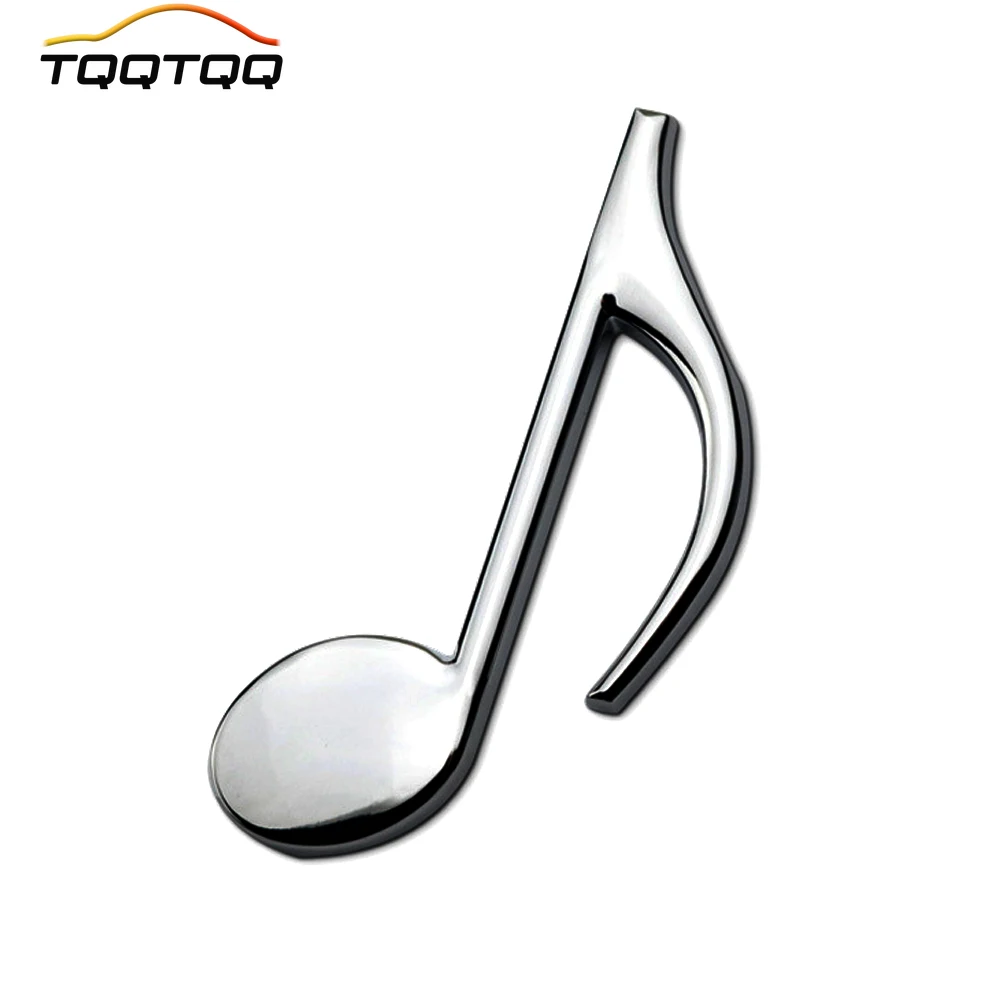 

TQQTQQ 1Pcs Car Decorative Sticker Musical Note Car Stickers Car Logo Metal Car Stickers Musical Note Car Tag