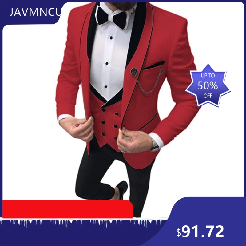 

Men's Slim Fit 3-Piece Suit Set British Style Solid Color Wedding Groom Groomsmen Outfit, Factory Wholesale Export