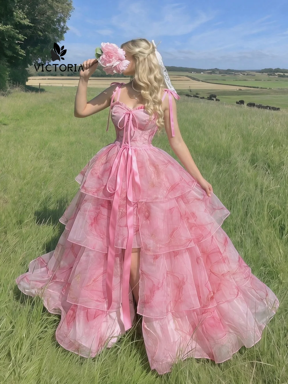 

Pleat Pink платье женское A-Line Prom Dresses High Split Replum Evening Dress Floor-Length Evening Party Gown Customized