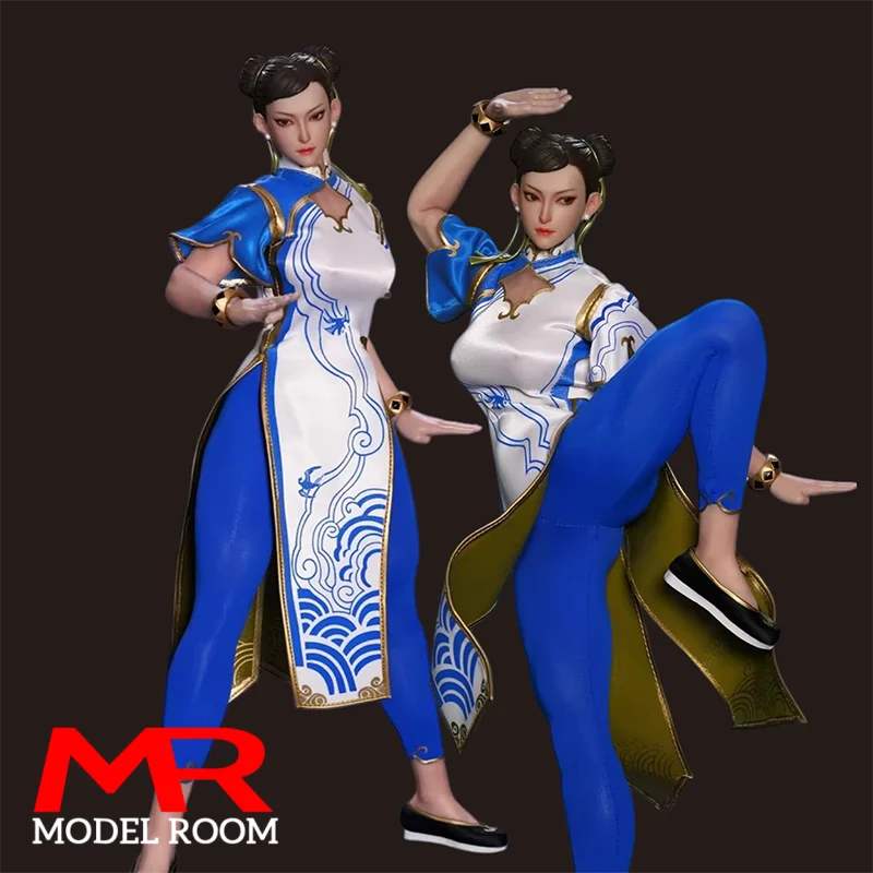 

ИГЛЕЙНАЯ ИГРУШКА P026 1/6, боевая женская фигурка с подвижными глазами, 12 дюймов, фигурка солдата синего чонсам, полный набор, Коллекционная игрушка