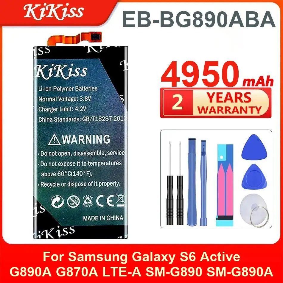 

4950 мАч Kikiss аккумулятор EB-BG890ABA для Samsung Galaxy S6 Active G890A G870A LTE-A SM-G890 SM-G890A