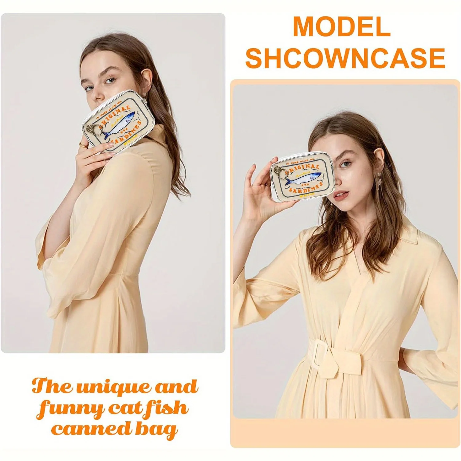 Cute Sardine Cosmetic Bag, Travel Cosmetic Bag, Waterproof Wash Bag, Accessory Storage Bag, Good Gift for Holiday