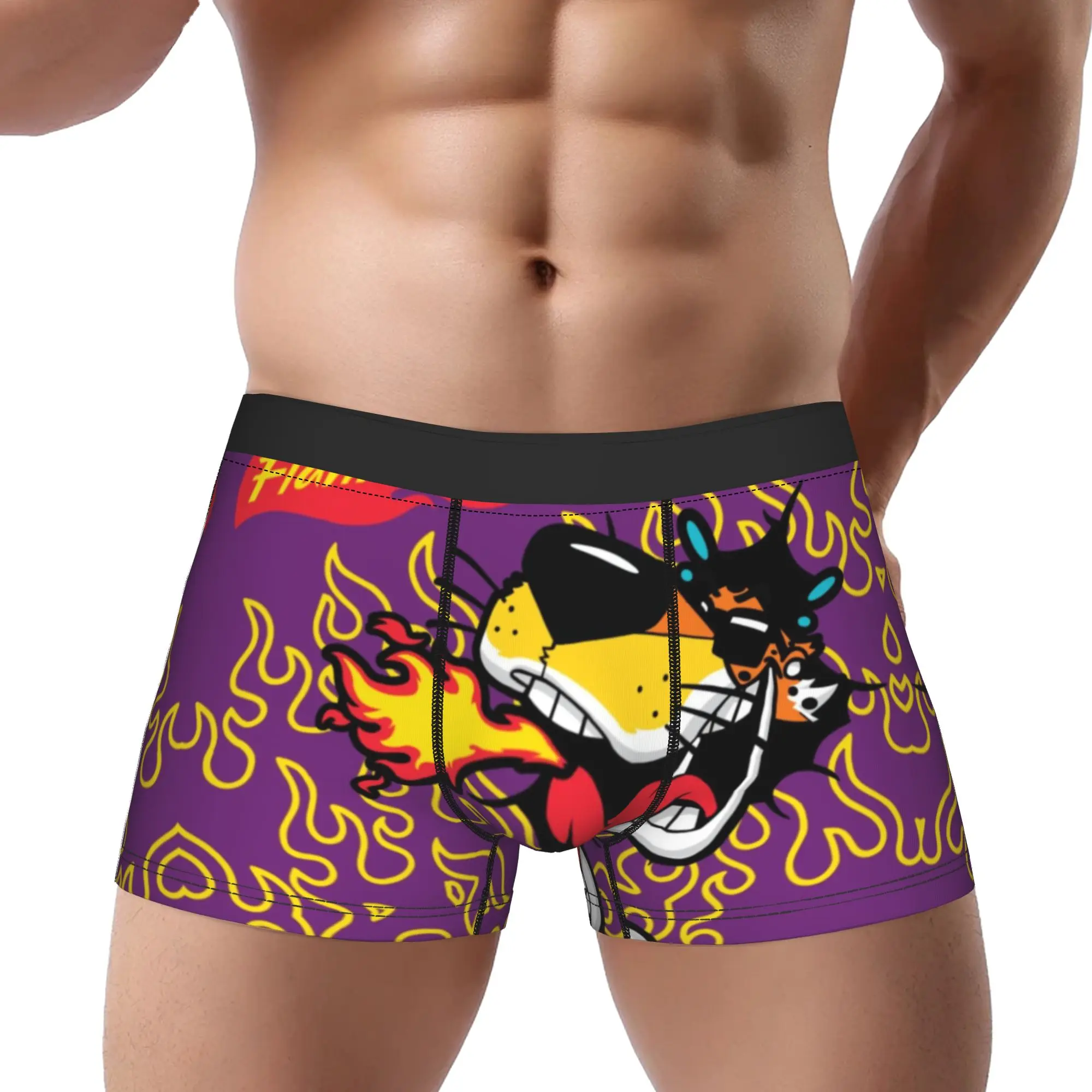 

Трусы Flamin Hot Cheetos, дышащие трусики, мужское нижнее белье, шорты с принтом, трусы-боксеры