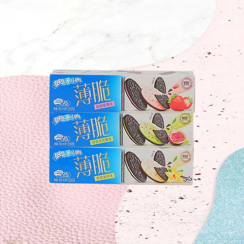 Oreo Thin Crackers Cookies 3.35oz(95g)*4 Packs Ultra thin cookies, crispy in one bite